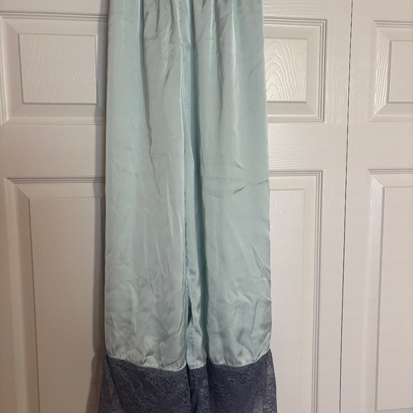 TWO PAIRS - Intimately Free FREE PEOPLE Wide Leg Cropped Satin Pajama Pants - Picture 6 of 10
